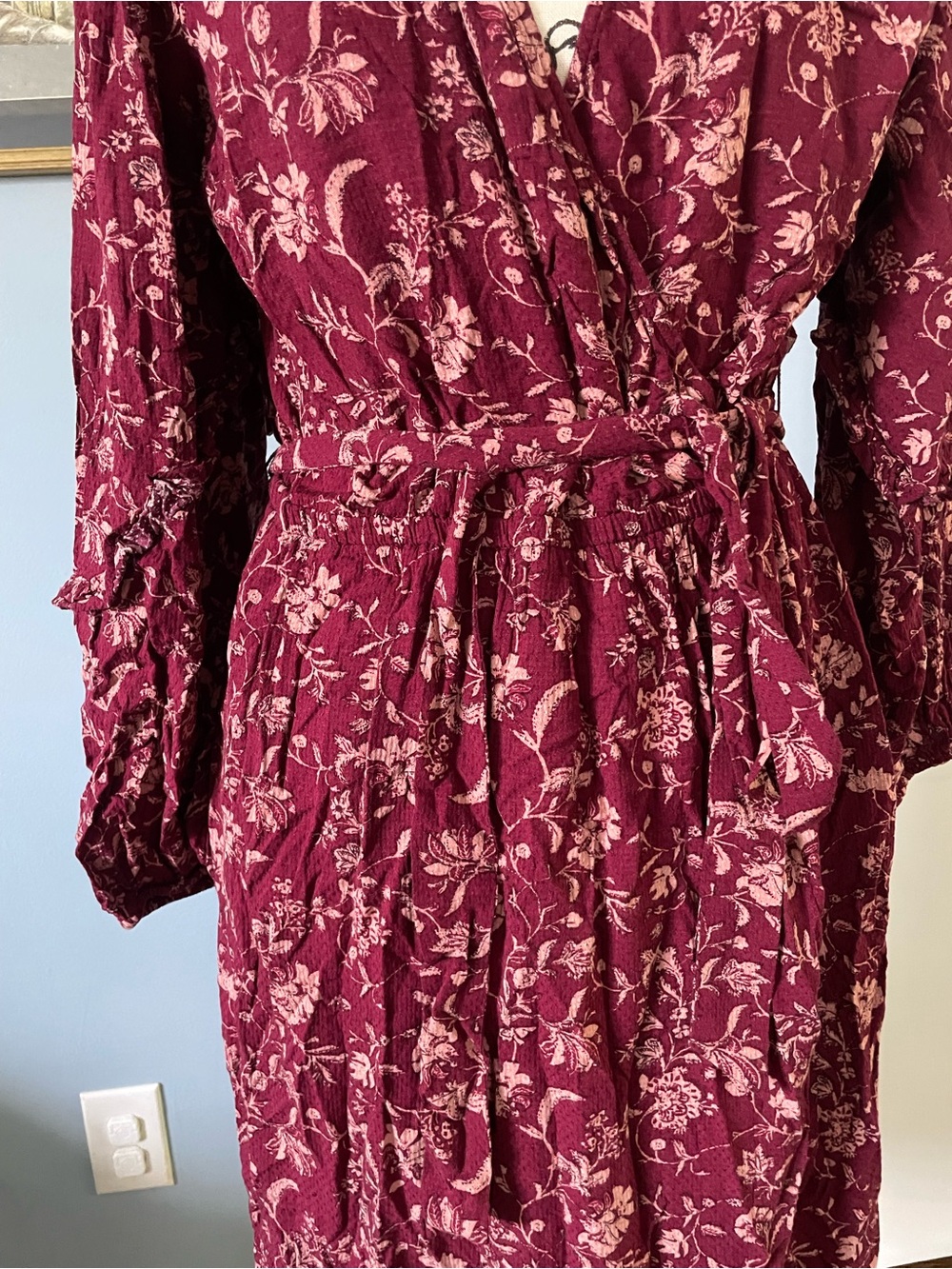 Knox Rose Plum Floral Print Wrap Dress - Picture 4 of 5